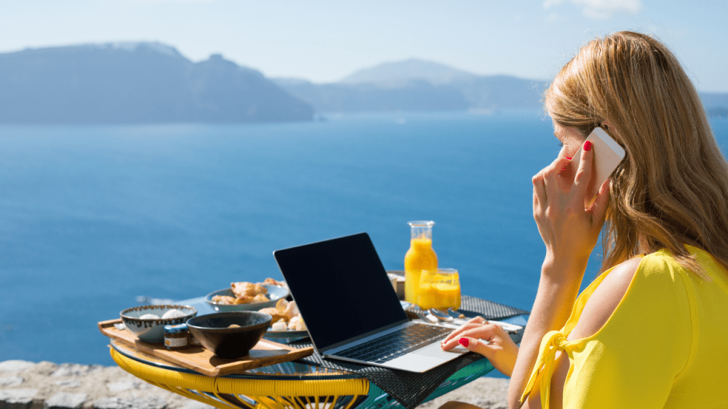 Woman Working in Mediterranean - Design Your Career